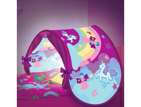 Tienda para campaña infantil SLEEPFUN Tent Fairy Dream Decora y Quitamiedos Plegable y con Luz incorporada