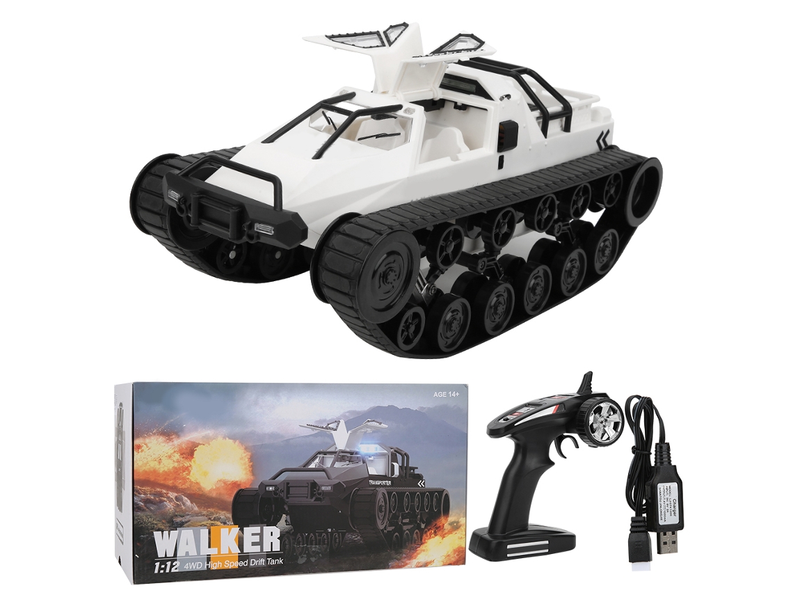 Vagón tanque teledirigido a escala 1/12, blanco, Q79 para niños.