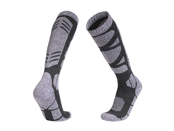 Meias De Ski Altas Até Joelhos Para Homens Inverno Quentes Respiráveis Absorventes De Suor Anti-deslizantes