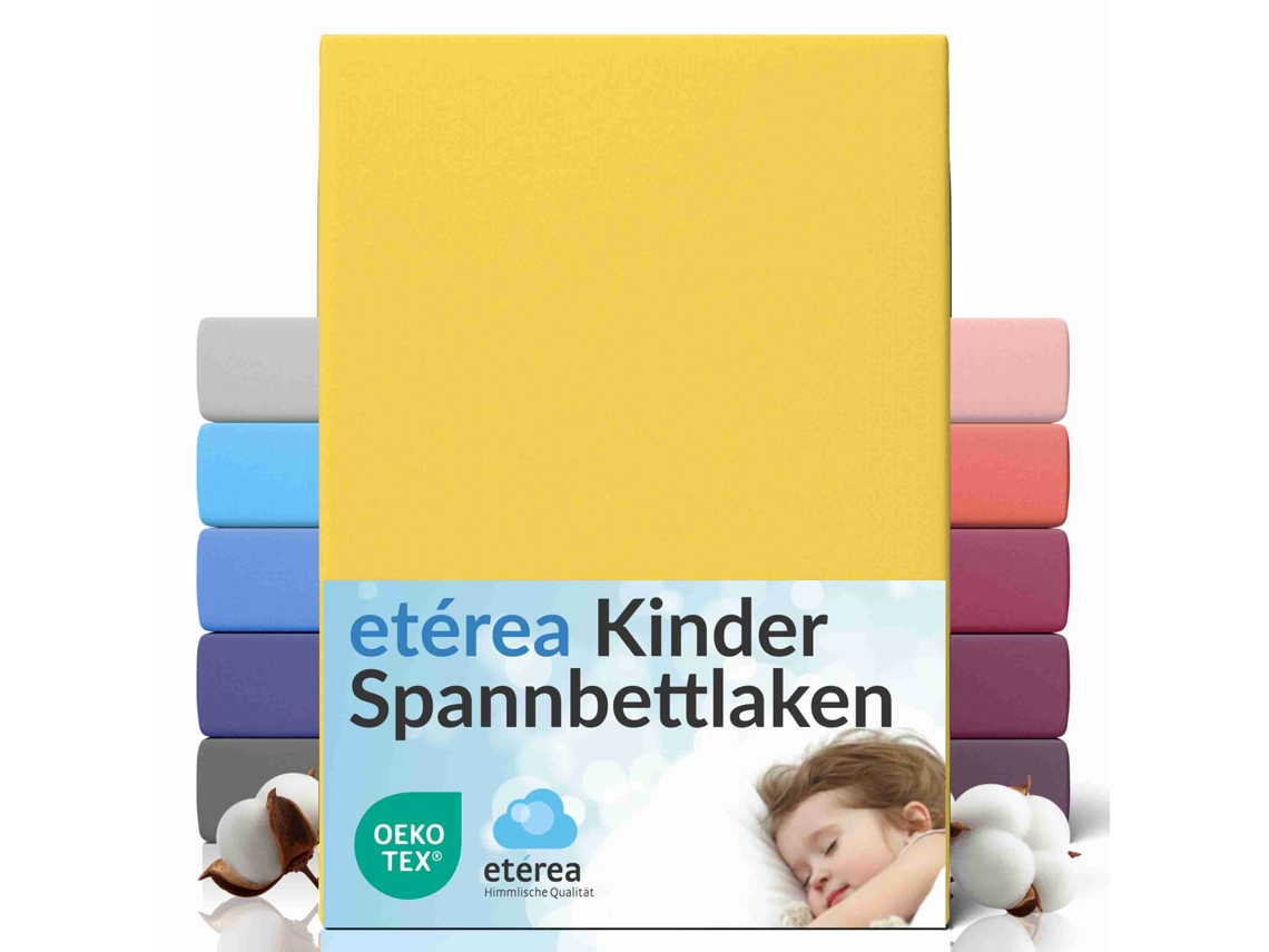 Sábanas Ajustables Etérea Elástico Colchones Hasta 25 Cm 60x120 - 70x140 Cm Amarillo