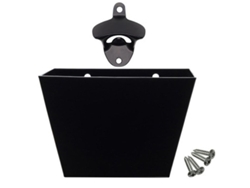 Abrelatas De Pared Con Soporte De Acero Para Tapas, Con Capacidad Para Hasta 75 Tapas, Incluye 4 Tornillos De Acero Inoxidable.