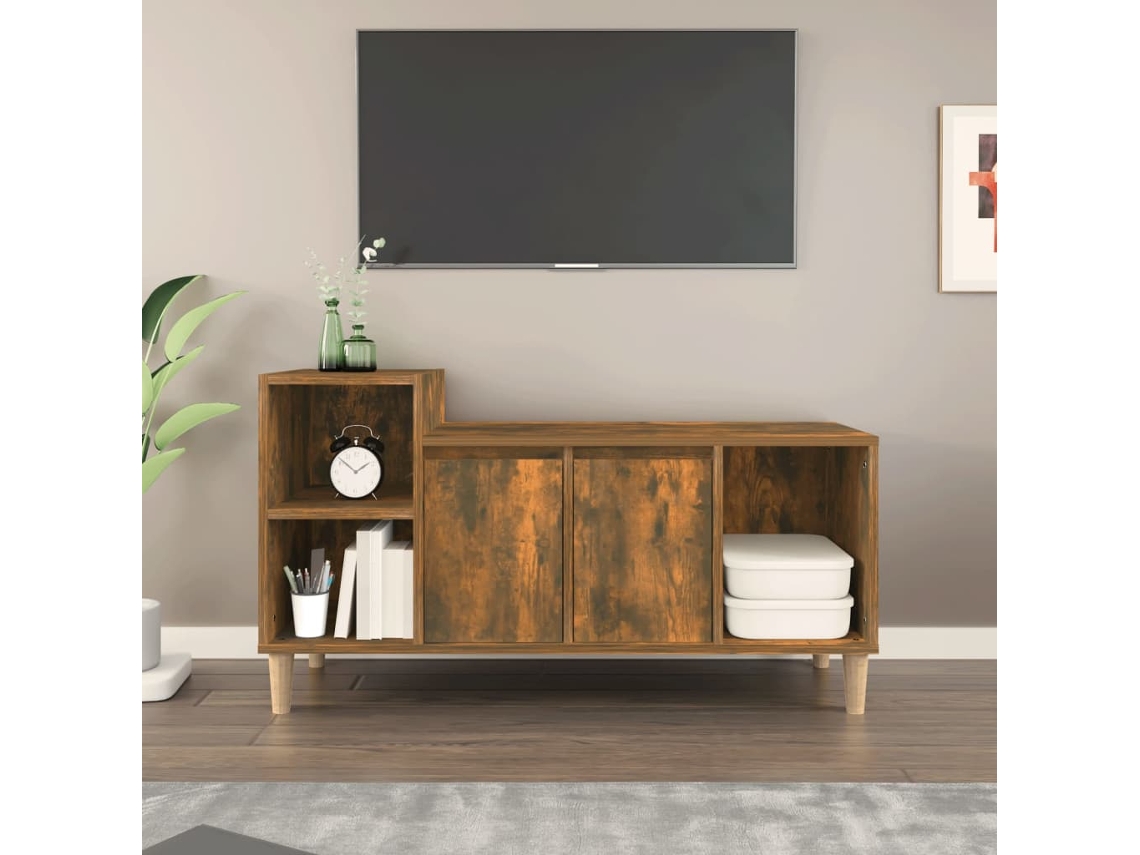 Mueble Tv 100 x 35 x 55 cm Madera Procesada Roble Ahumado - Derivados