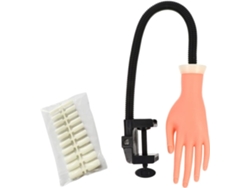 Modèle De Main En Plástico Orange Ligero Pour Entraînement Manicura Avec Faux Ongles, Facile A