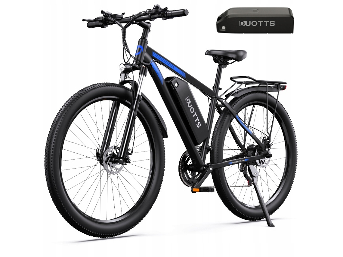 Bicicleta eléctrica Duotts C29, 750 W, 48 V, 15 Ah, baterías duales, 50 km/h, autonomía de 60 km, 29 pulgadas, freno de disco, con función de aplicación