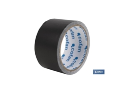Cinta de aluminio negra 30 micras 50 mm x 10 m COFAN