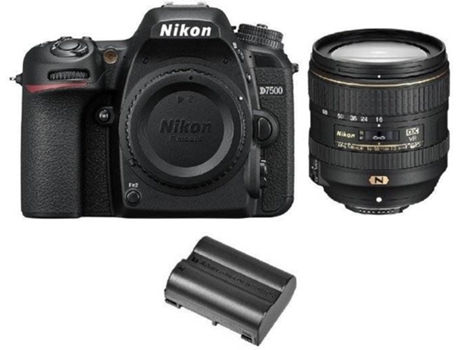 Kit Cámara Réflex NIKON D7500 + NIKON AF-S DX 16-80MM F2.8-4E ED VR (caja blanca) + Bateria EN-EL15A