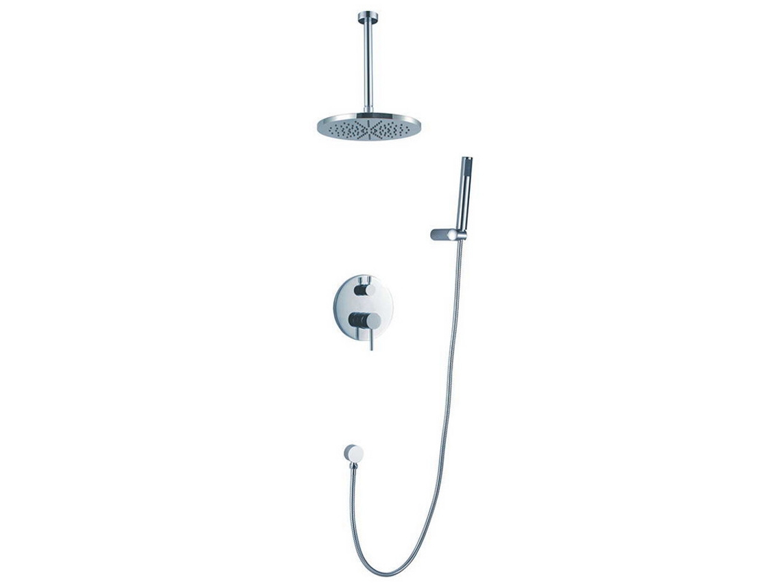 Grifo de Ducha Empotrado 2 Vías con Rociador de Techo y Ducha de Mano - (H33BM43C)