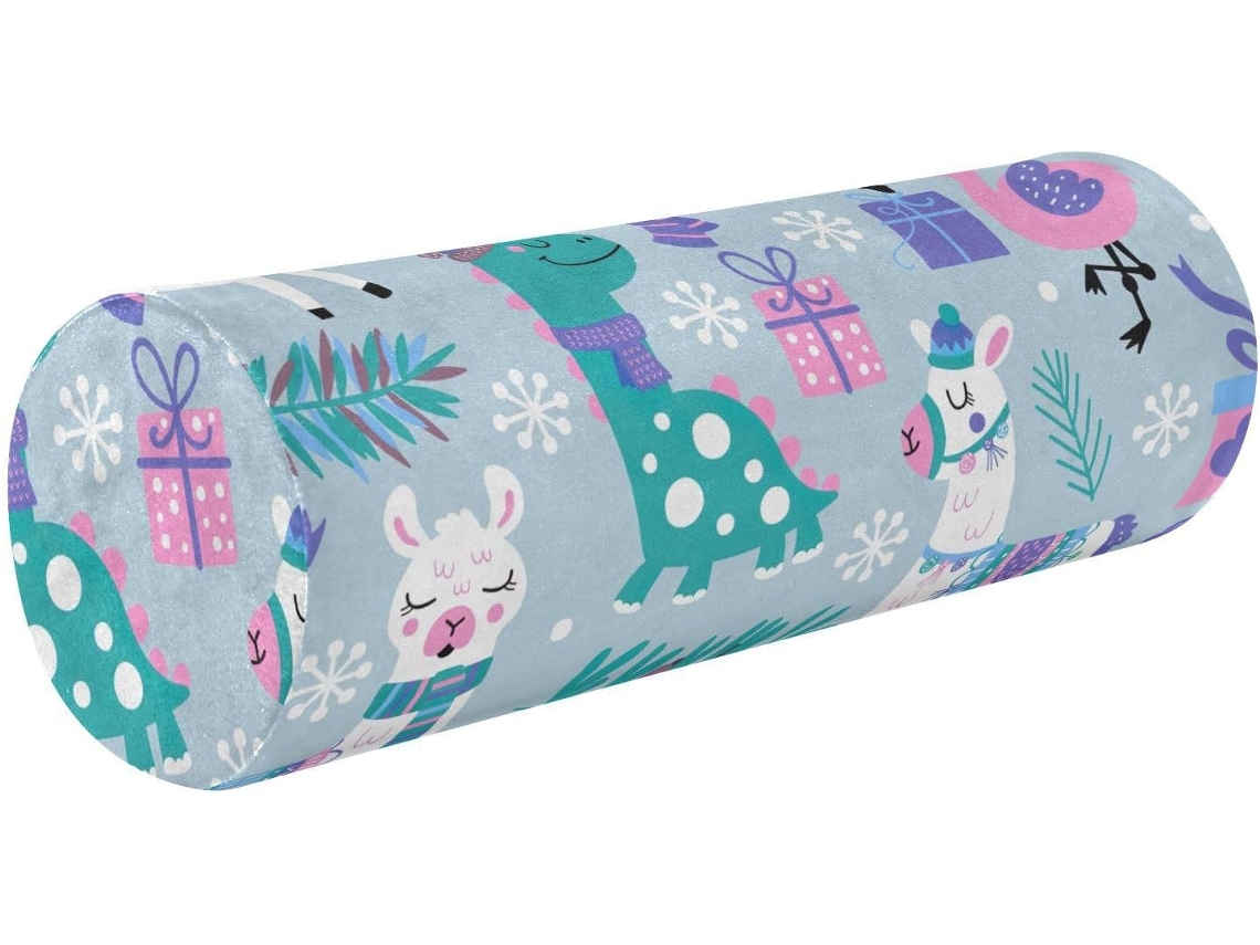 Cojín Funda Redonda Felpa (poliéster) (espuma Viscoelástica). Espuma Soporte, Soporte Dormir Regalo