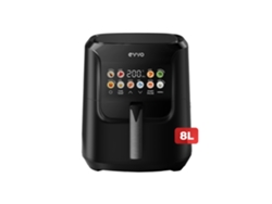 Freidora sin aceite Evvo Tasty Fryer Advance de 8 l, capacidad de 8 l, hasta 200 °C, 2000 W, panel táctil, doble resistencia