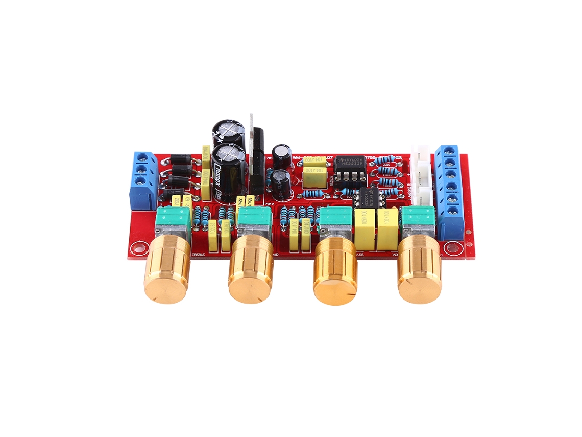 Preamplificador Hifi Ne5532 Tarjeta De Audio Con Control De Tono Y Volumen Amplificador Op-amp 12v Ac (placa Montada)