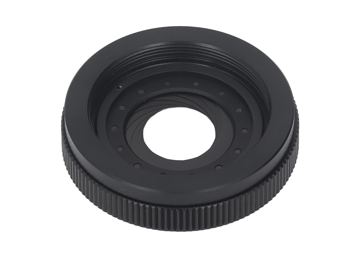 Diafragma de iris de 1,5 mm a 25 mm de diámetro interior y 55 mm de diámetro exterior, M42 a M42 para sistema óptico de cámara de microscopio.