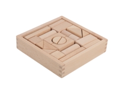 -bloques De Construcción De Formas Geométricas Madera 22pcs Caja Juguete Educativo Niños Regalo