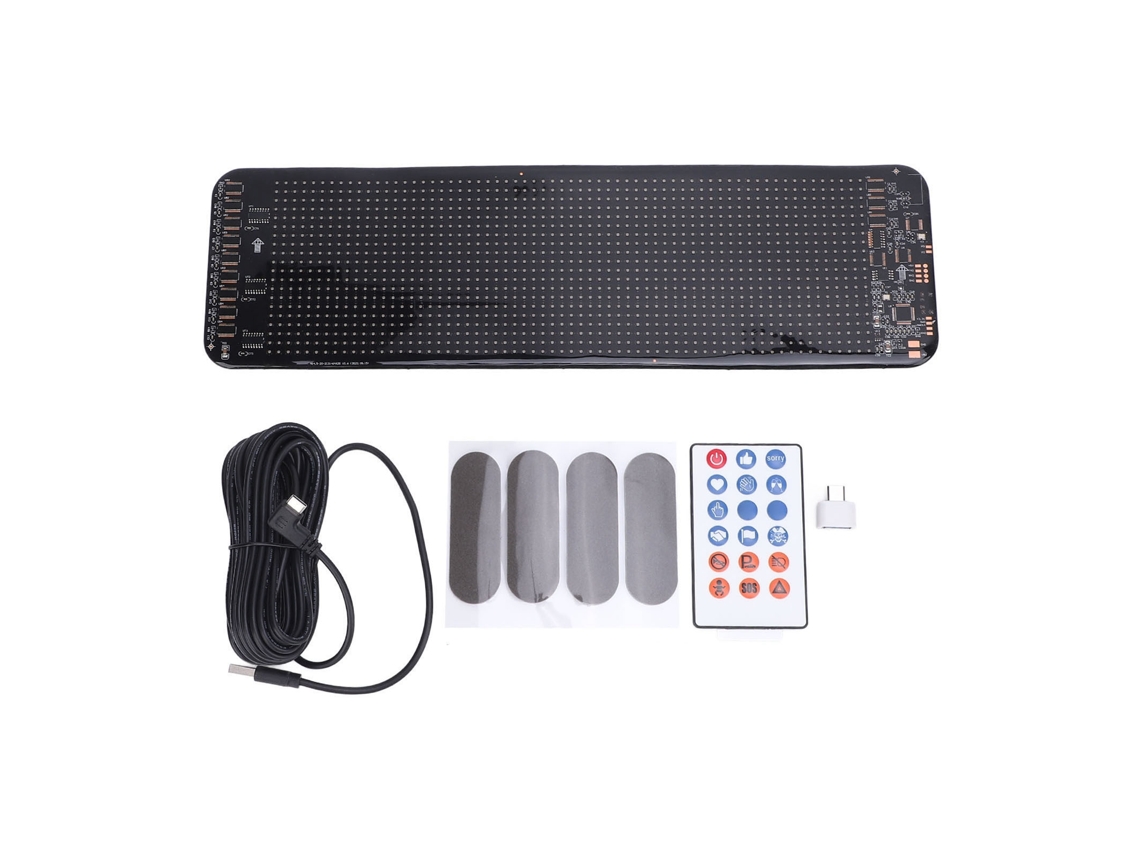 Pantalla LED programable flexible Dynamic Devil Eyes de 64x20 píxeles para ventana (sin marca)