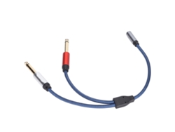 Cable De Audio De 3.5mm Hembra A Doble 6.35mm Macho Para Equipos De Audio