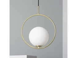 Lámpara de Suspensión ILUZZIA (Dorado - Acero, Cristal - 197x35x20 cm)