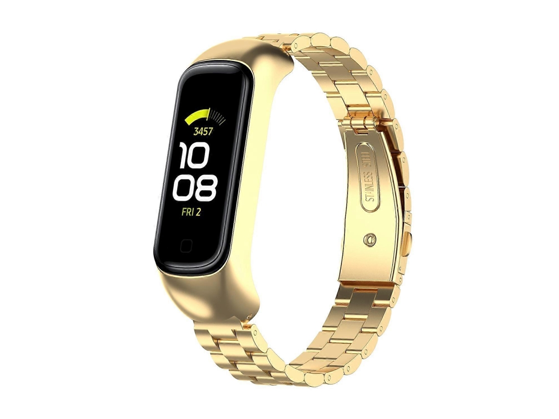 Pulsera de acero Xdfind con estructura metálica y tres cuentas integradas para Samsung Galaxy Fit 2
