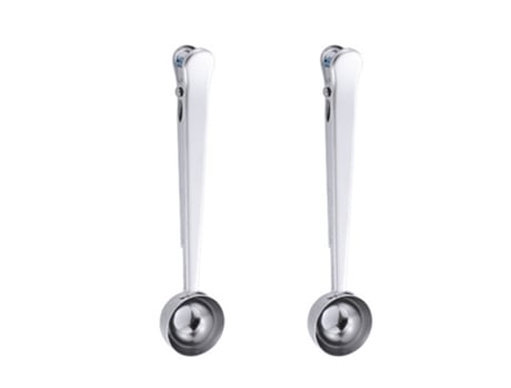 cucharas de café y té de acero inoxidable, ideal para medir café, té, proteína en polvo (plata)