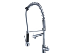 Grifo de Cocina Industrial con Ducha Doble y Tubo Flexible Cromado – (E34FM17C)