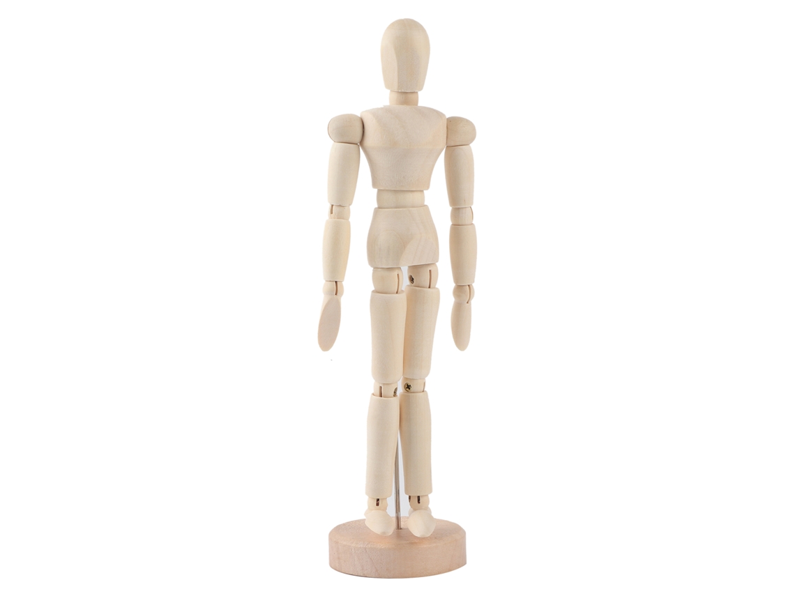 Maniquí De Madera Articulado De 8 Pulgadas Para Dibujo Artístico - Modelo Para Bocetos