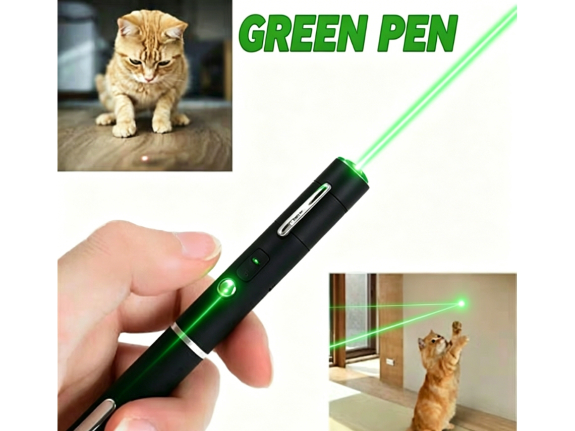 Juego De Mascotas Puntero Láser Verde Juego Interactivo Divertido De Alta Visibilidad Para Entretenimiento Felino