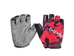 (rojo L) Guantes De Fitness Con Botones Para Padres E Hijos, Unisex, Guantes De Medio Dedo Antideslizantes Para Niños