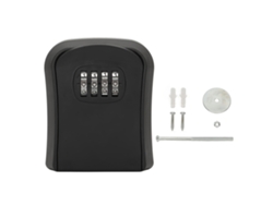 Caja De Almacenamiento De Llaves Para Montaje En Pared Con Cerradura De Combinación De 4 Dígitos, Abs Impermeable.