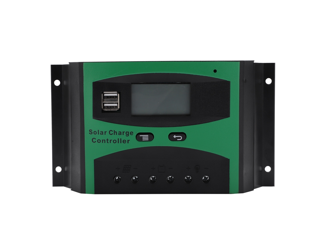 Controlador De Carga Solar Pwm De 12v/24v Y 40a Con 2 Puertos Usb, Pantalla Y Protecciones, Para Baterías Agm/gel.
