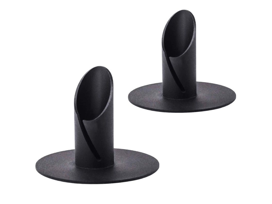 2026-portabombillas De Metal Negro, Soporte Moderno De Hierro Para Velas Taper, Elegante Y Estable