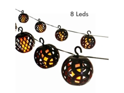 Rebe-luz De Fuego Solar Led Sin Llama Luces De Jardin Luces De Cadena Impermeable Decorativas Para Boda Navidad