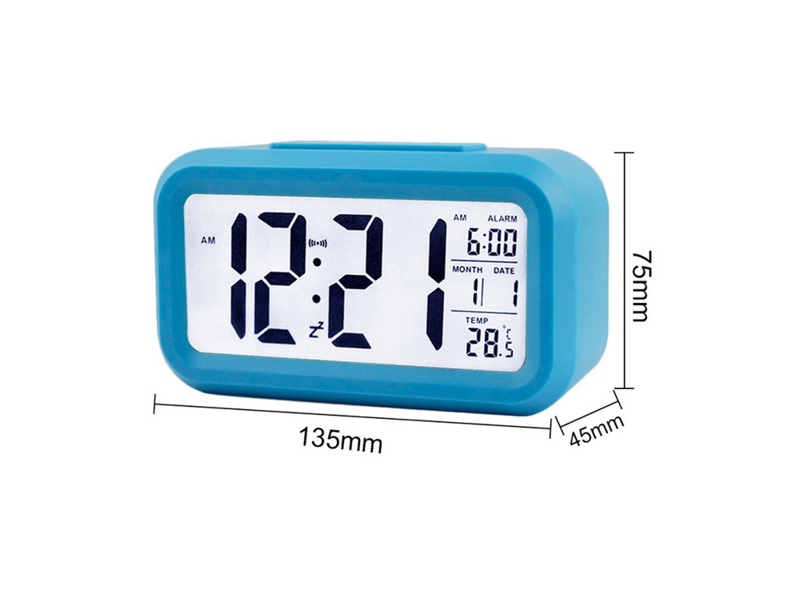 Reloj Despertador Digital Inteligente Con Fecha Y Temperatura, Función De Repetición, Luz Nocturna, Para Dormitorio, Niños, Niñas Y Niños.