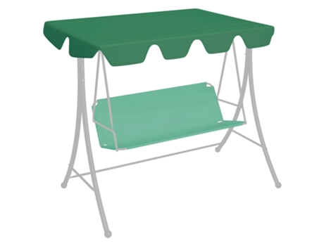MAISON EXCLUSIVE Dosel de repuesto columpio de jardín verde 150/130x70/105 cm