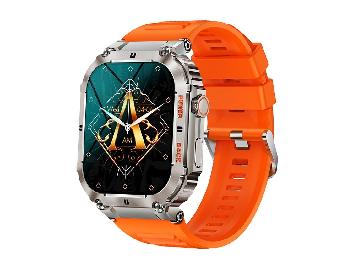 Reloj inteligente 100M Reloj militar resistente al agua 70 días Tiempo de espera Naranja