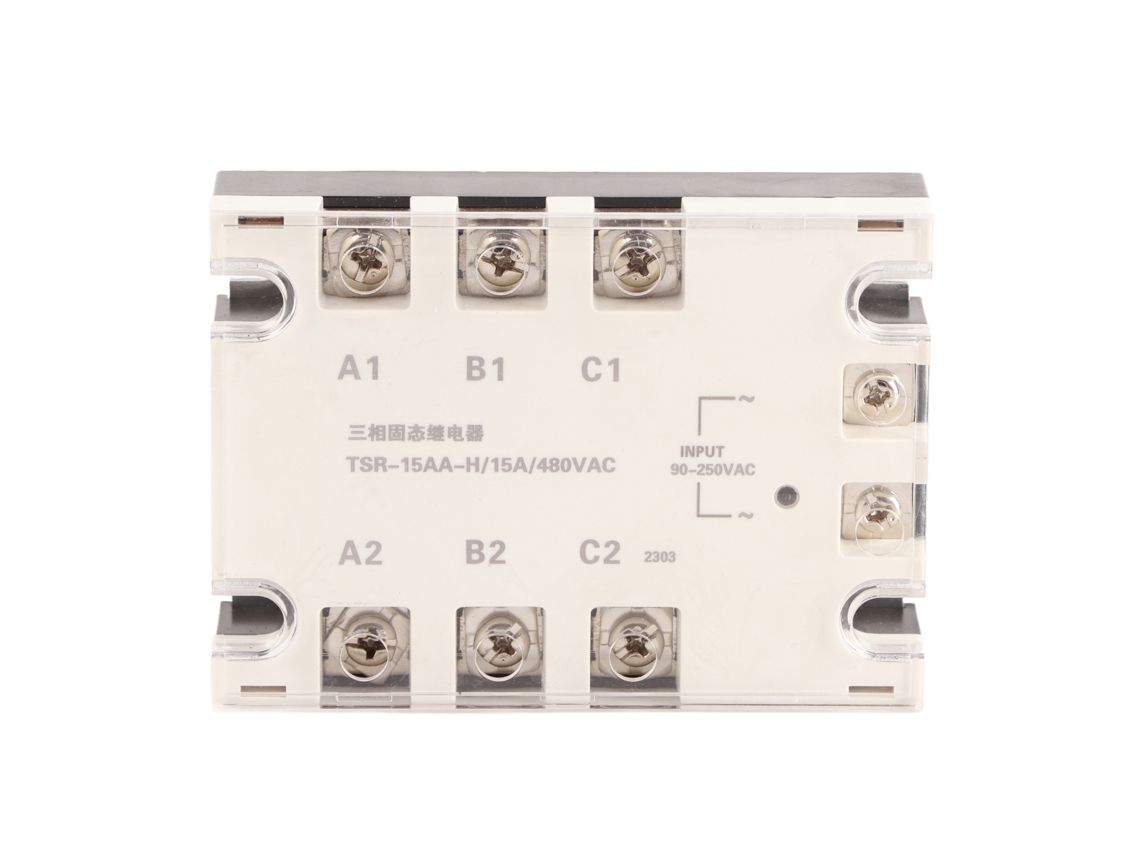 Relé De Estado Sólido Trifásico Ca-ca Tsr 15aa H 90-250 Vca Control 24-480 Vca Sin Ruido Alta Velocidad