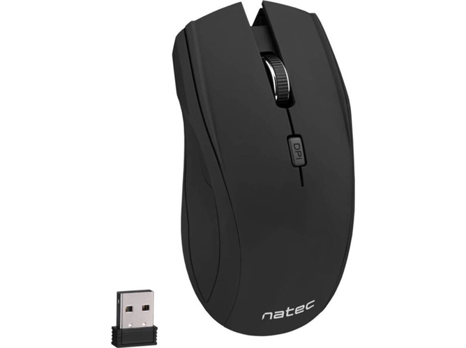 Ratón NATEC GENESIS Blackbird (Inalámbrico - Óptico - 1600 dpi - Negro)
