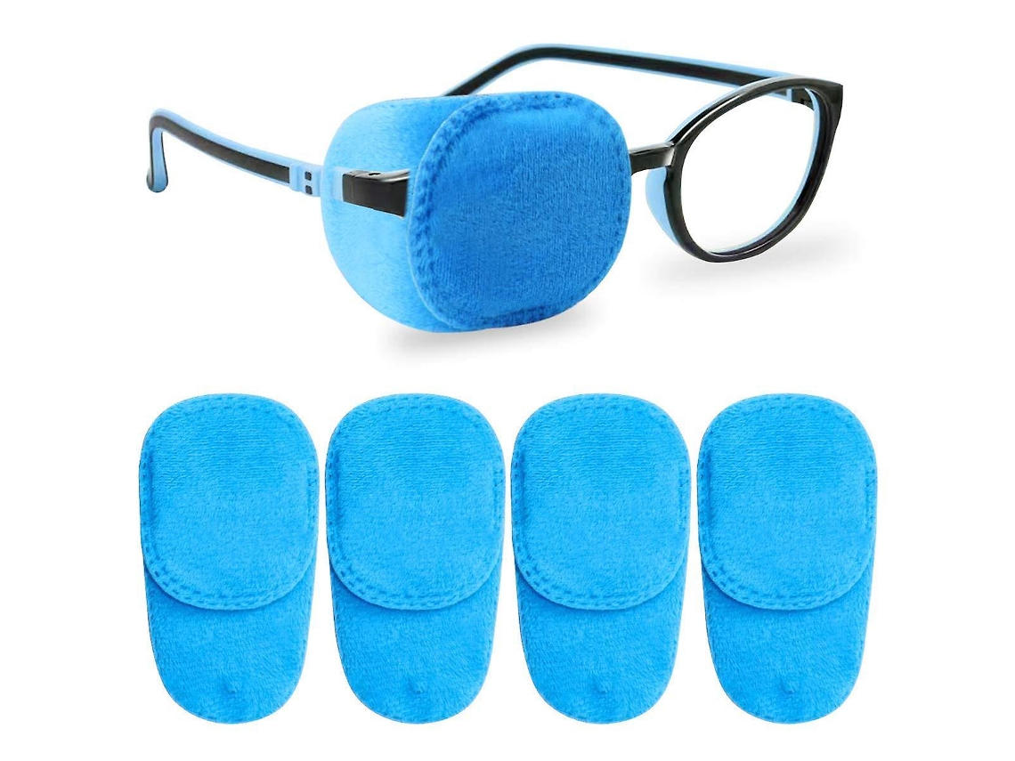 4 Parches Oculares Para Niños Niñas, Parche Ojo Izquierdo Derecho Para Gafas, Tratamiento Ambliopía Estrabismo Suave Cómodo Rosa Roja