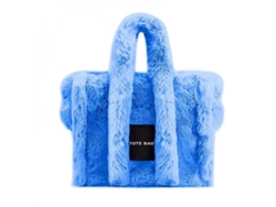 2026-bolsa De Pelo Suave Para Mujer, Bolso Plush Fluffy Y2k Con Gran Capacidad Para Invierno Azul