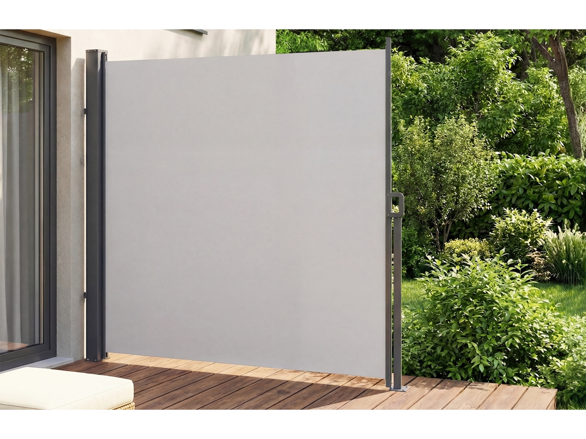 Silla Lateral Retrã¡ctil Pilat De 3x1,8 M, Gris Claro