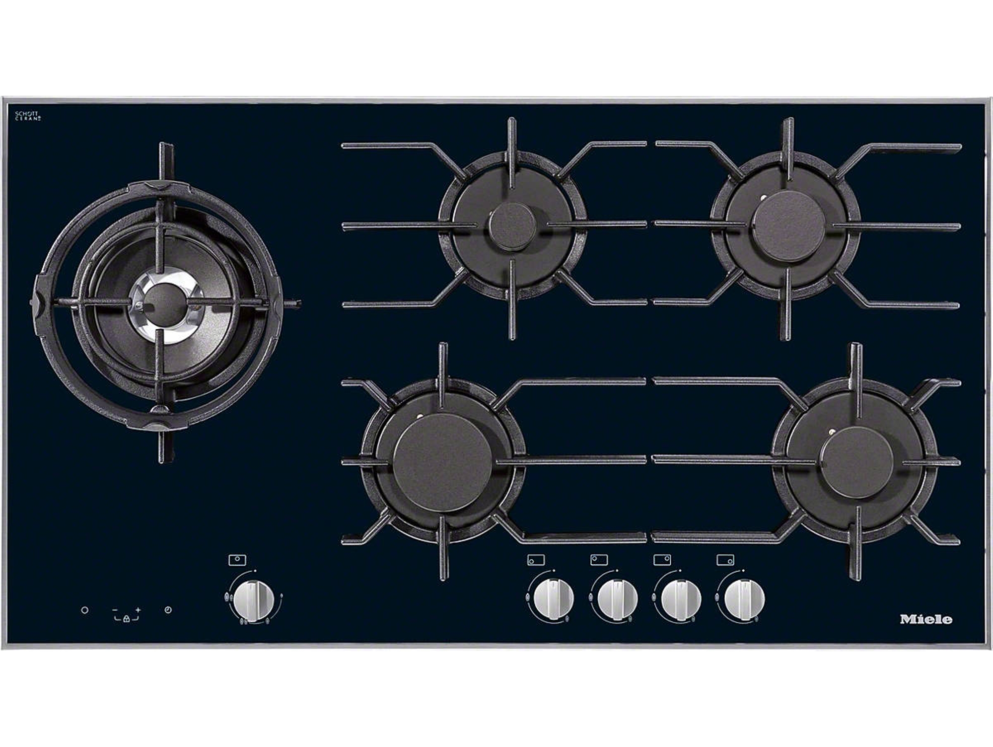 Placa de Gas MIELE KM 3054-1 (Gas Butano-Propano - 94.2 cm - Inox)