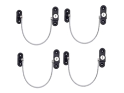 4 Cerrojos De Seguridad Para Ventanas Y Puertas Restrictor De Ventana Bebé Niño Instalación Fácil Material Resistente Negro