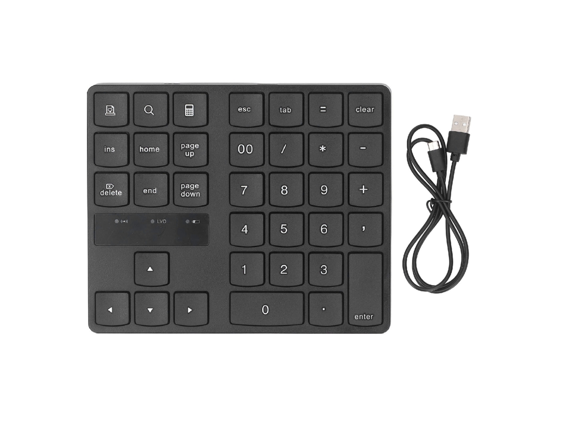 Teclado Numérico Inalámbrico De 35 Teclas, 2.4g, Recargable, Silencioso, Para Portátil Y Trabajo.