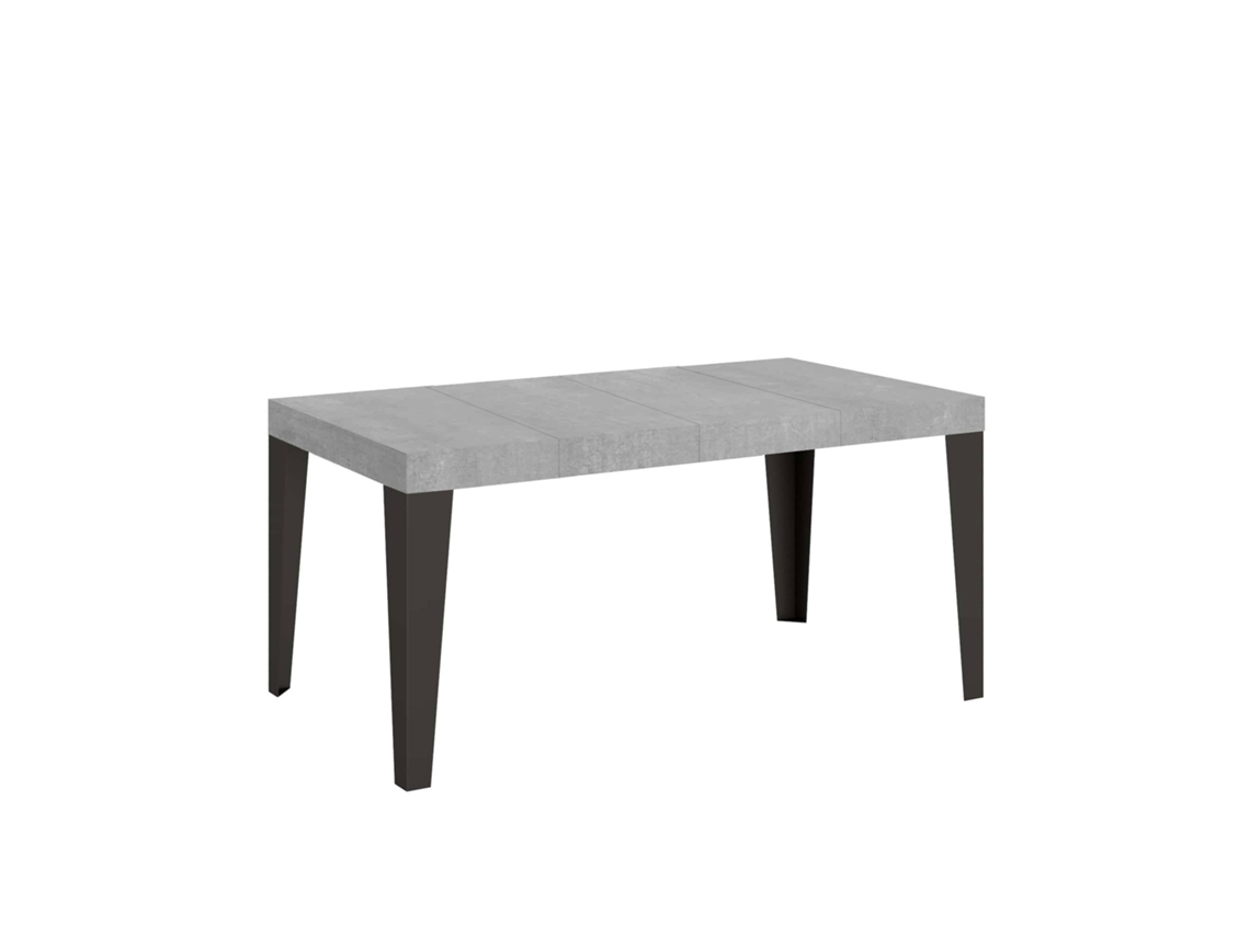 Mesa Extensible 120/380x90 cm Flame Premium Hormigón Patas Antracita Itamoby