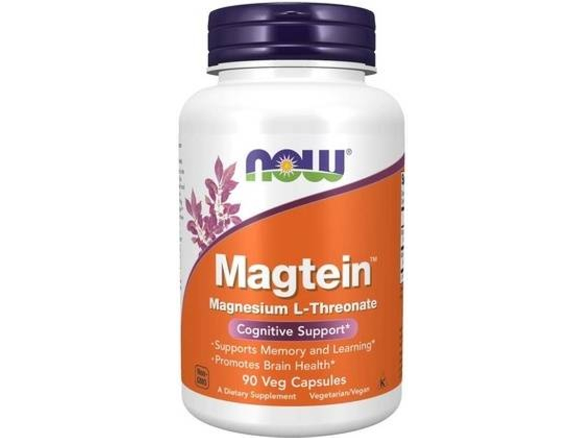 Complemento Alimentar NOW Magtein (90 cápsulas vegetais)
