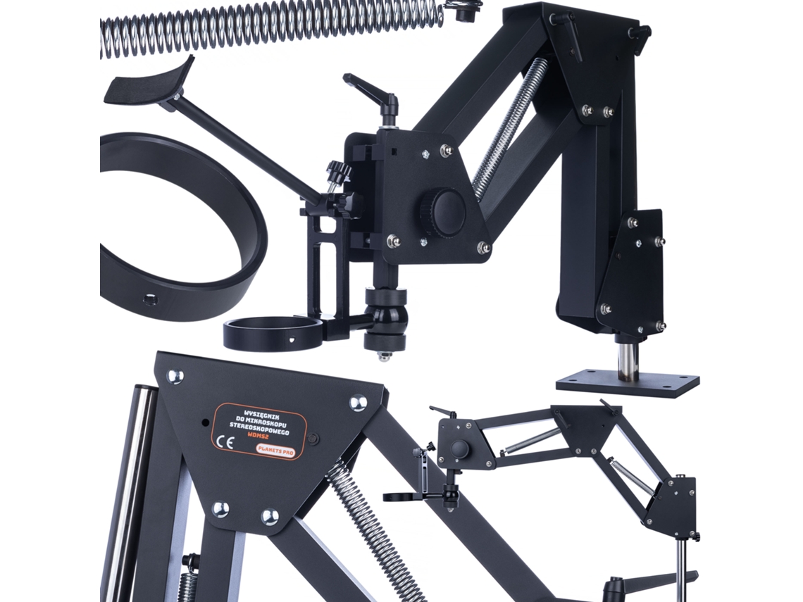 Soporte para microscopio estereoscópico WDMS2 – Aluminio reforzado | Ajuste preciso | Uso industrial