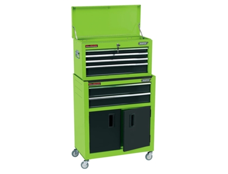 MAISON EXCLUSIVE - Armario y caja herramientas ruedas verde 61,6x33x99,8cm