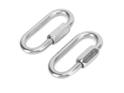 2 Mosquetones De Seguridad De Acero Inoxidable Con Forma De D Y Tornillo Hexagonal Para Escalada (5 Mm)