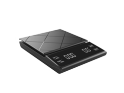 Báscula de cocina doméstica para café de filtro con temporizador Mdug (negra)