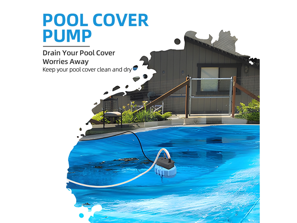 Bomba Sumergible para Cubierta de Piscina con Manguera y Cable