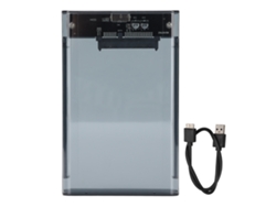 Caja Externa Para Disco Duro Usb3.0 Sata Para Hdd/ssd 2.5pulgadas 7/9.5mm Gris Transparente