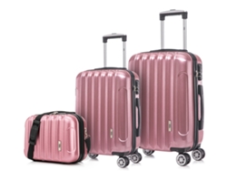 Juego de maletas Policarbonato Rígida 3 piezas|Maleta Cabina 55cm|Maleta Mediana 68cm|Neceser 29cm