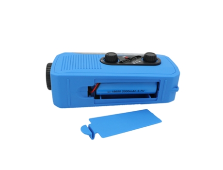Radio Meteorológica Manivela De Emergencia, Linterna Led Solar Portátil Am/Fm, Con Alarma Sos, Potencia De 2000 Mah ELKUAIE